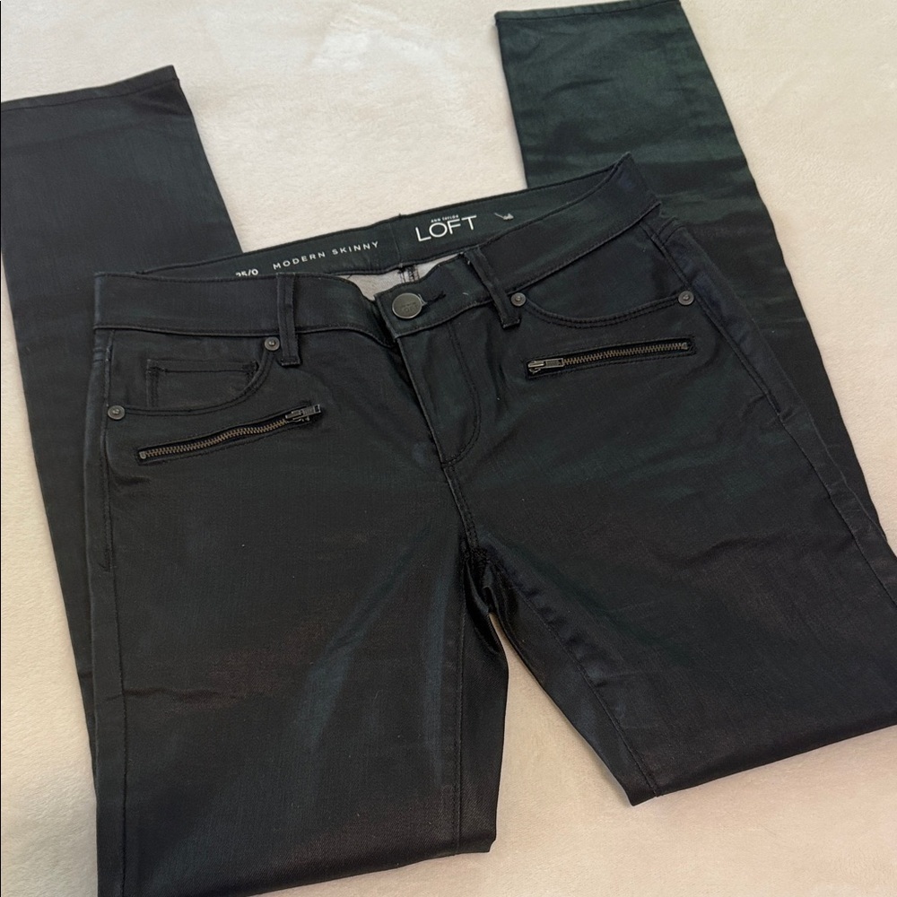 LOFT Modern Skinny Black Jeans NWT - Picture 2 of 11